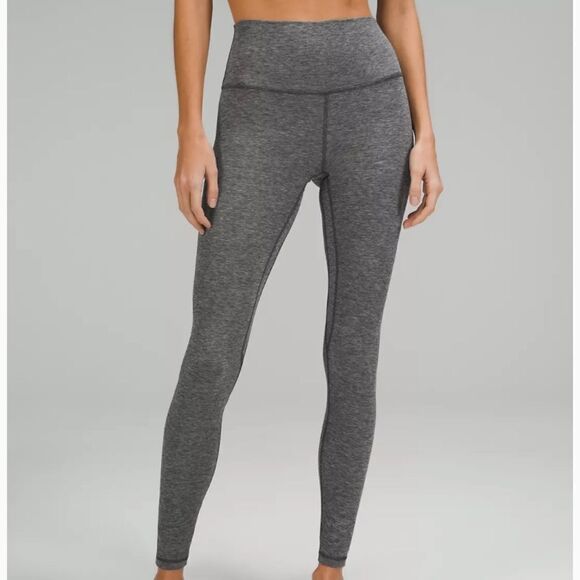 Lululemon Mid Rise Wonder Under Heathered Graphite Grey Pants‎ Size 4 - Picture 1 of 10